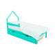 Кровать-домик мини Svogen с ящиками и бортиком мятный