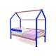 Кровать-домик Svogen с бортиком синий-лаванда