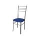 Стул Лайт ДХ-5 на серебряном каркасе обивка синий