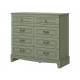 Комод 8 ящиков Лорето Зелёный самшит