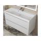 Тумба с раковиной Uperwood Tanos матовая белая 100 см