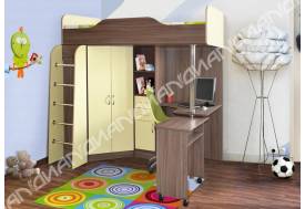 Кровать Бриз №1 с рабочей зоной