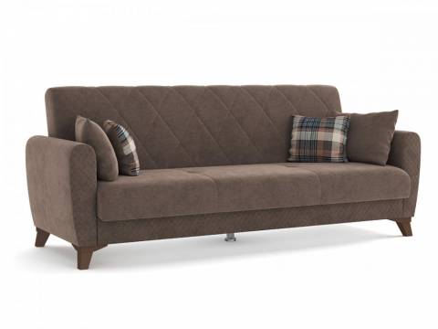 Диван-кровать 3-х местный Эдвин велюр прага браун