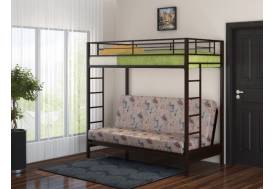 Двухъярусная кровать с диваном Мадлен коричневый