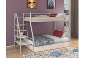 Двухъярусная кровать Толедо 1Я серый молочный