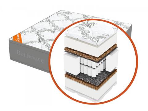 Матрас 80х190 Mega mult кокос ППУ 20 MultiPocket Gray Night