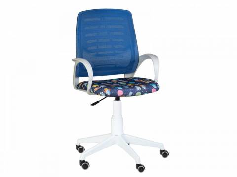 Кресло Ирис white kids стандарт синий-Т-55