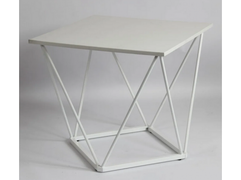 Стол журнальный Кристи Белый/белый глянец