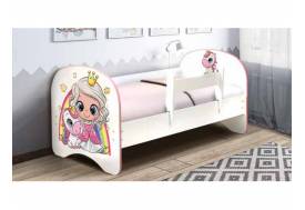 Кровать детская с фотопечатью без ящика Принцесса