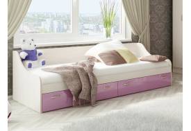Кровать с ящиками Буратино розовый