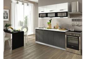 Кухня Фиджи бетон/белый 1800