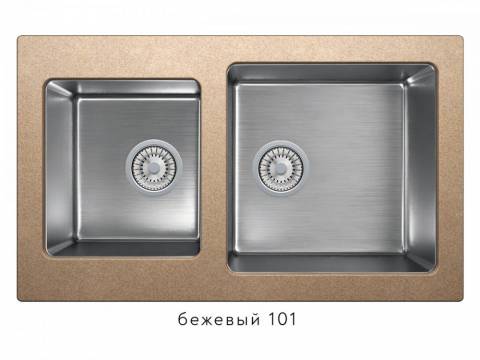 Кухонная мойка Tolero twist TTS-840 Бежевый 101