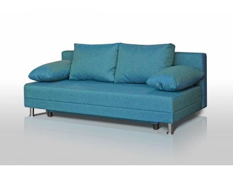 Диван Комфорт без подлокотников 4 подушки азур