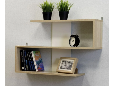 Полка Д7 Дуб сонома-белый