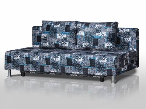 Диван Комфорт с принтом без подлокотников 2 подушки