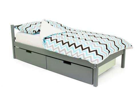 Кровать Svogen classic с ящиками графит