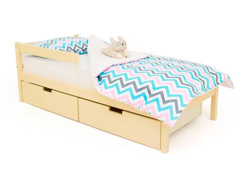 Кровать Svogen classic с ящиками и бортиком бежевый