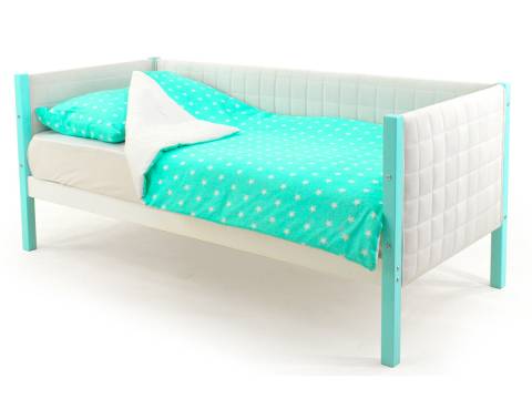 Кровать-тахта мягкая Svogen мятно-белый