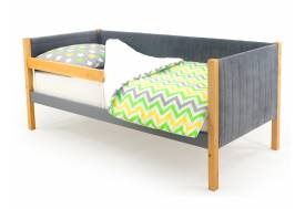 Кровать-тахта мягкая Svogen с бортиком дерево-графит