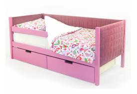 Кровать-тахта мягкая Svogen с ящиками и бортиком лаванда