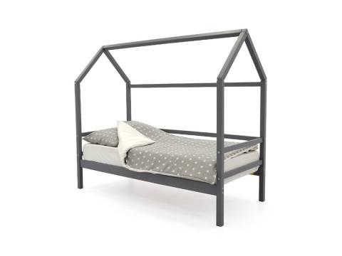 Кровать-домик Svogen с ящиками и бортиком графит