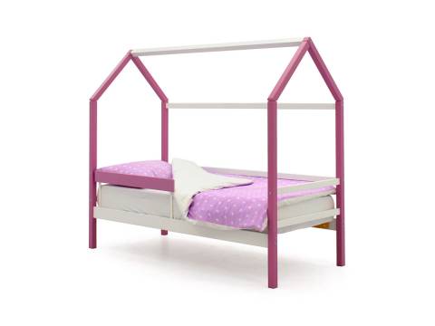 Кровать-домик Svogen с бортиком лаванда-белый