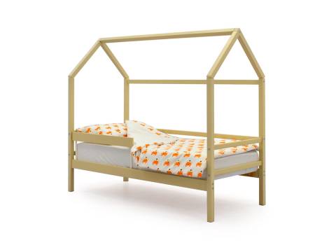 Кровать-домик Svogen с бортиком бежевый