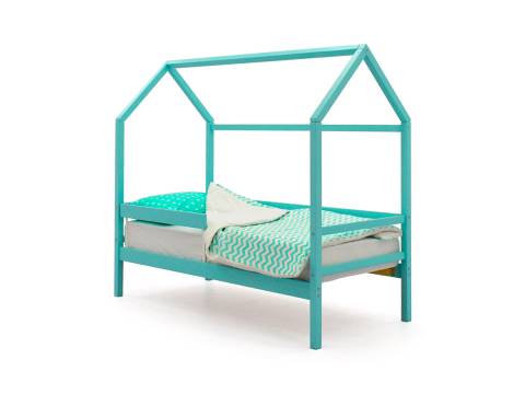 Кровать-домик Svogen с бортиком мятный