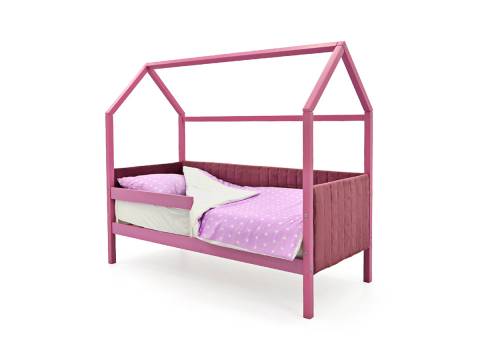 Кровать-домик мягкий Svogen с бортиком лаванда