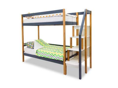 Двухъярусная кровать Svogen дерево-графит