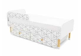 Кровать Stumpa Классика с бортиком и ящиками Холмы