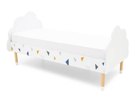 Кровать Stumpa Облако с рисунком Треугольники желтый, синий