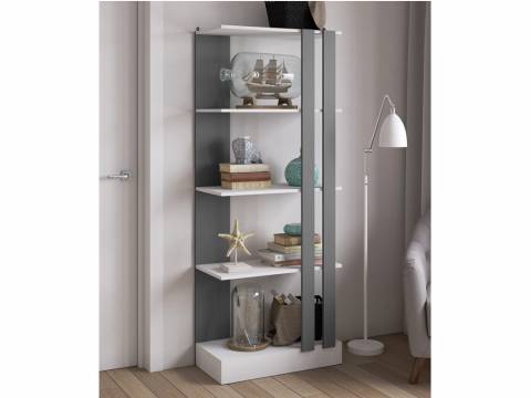 Стеллаж СТМ-2 графит серый/белый