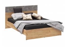 Кровать 1600 Асти дуб крафт золотой/ателье светлое