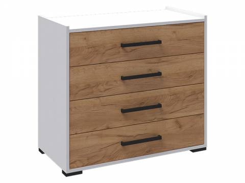 Комод Соната 850 белый-дуб крафт золотой