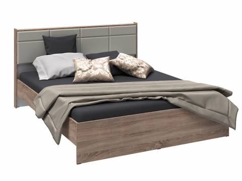 Кровать Соната 1600 дуб сонома/белый