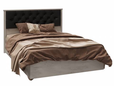 Кровать с мягкой спинкой София СКР-2 1400 с ортопедом Дуб крафт белый