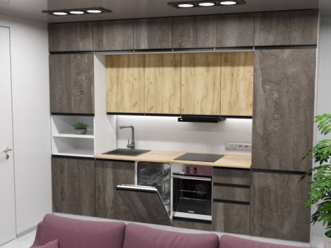 Кухонный гарнитур Сапфир 2 Экстра 3000 мм