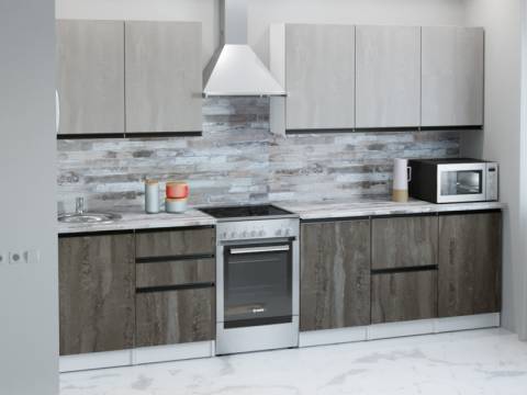 Кухонный гарнитур Нефрит Экстра 2500 мм