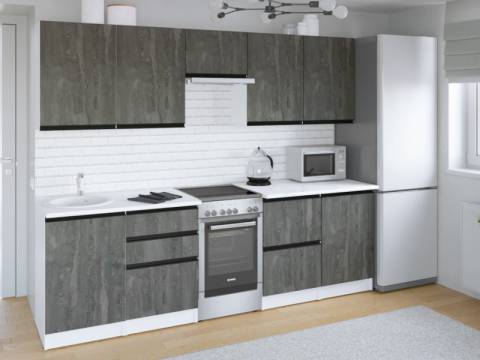 Кухонный гарнитур Ноктюрн мега 2500 мм