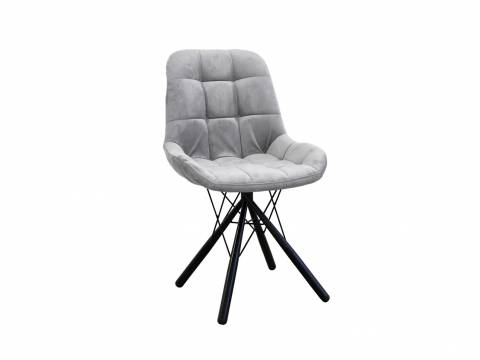 Стул Лира паутинка серый, чёрные ножки