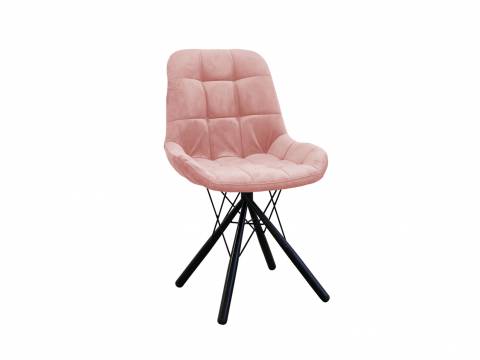 Стул Лира паутинка пудровый, черные ножки
