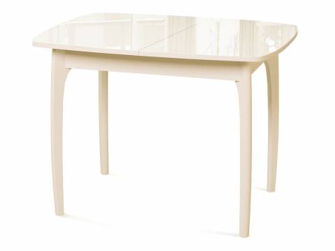Стол Dikline М15 слоновая кость/стекло бежевое