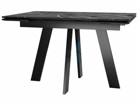 Стол SKM 120 керамика черный мрамор/подстолье черное