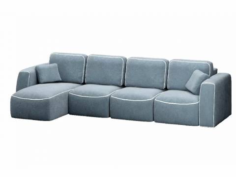 Диван угловой Бафи-2 комбинация 4 Романо Грей