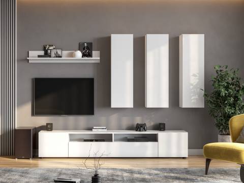 Гостиная Токио Белый текстурный