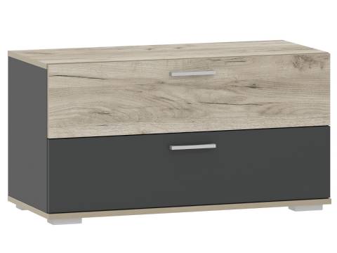 Тумба для обуви Санти НМ 013.25 Антрацит/Дуб Крафт Серый