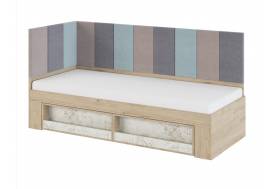 Кровать 0,8 с мягкими элементами 0,8 и 2,0 Алиса мод.1.3