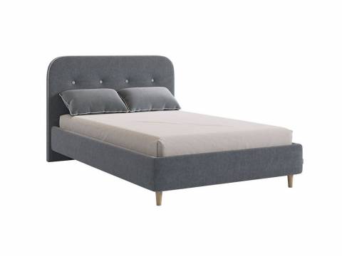 Кровать 1200 Лео велюр графит