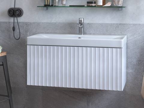 Тумба с раковиной Compo 80 подвесная белый